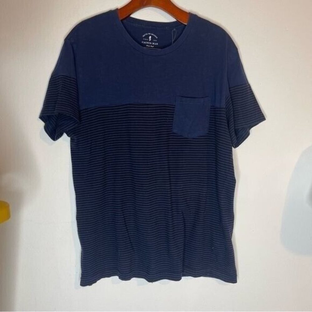 Cactus Man Men's Dark Blue Striped Shirt Size M